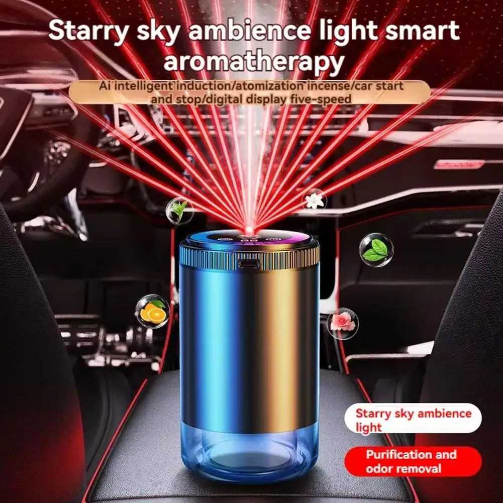 Car Electric Air Diffuser Aroma Humidifier Car Odor Interior Scent Stop Light Eliminator Start Car Aroma Deodorizer O4R8XJ241213