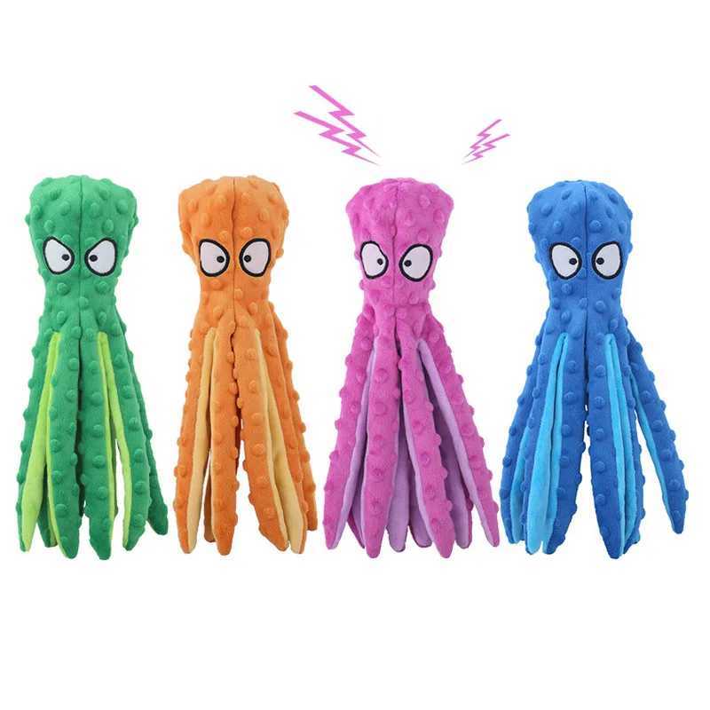 Pet Plush Toy Cat Dog Voice Octopus Shell Puzzle Toy Bite Resistant Interactive Pet Dog Teeth Cleaning Chew Toy Pet Supplies X241213