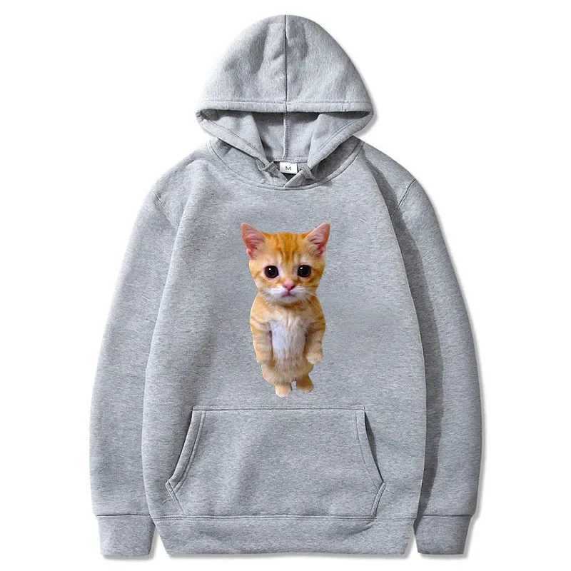 2024 Autumn Funny Cat Printed Women Casual Multi-color Hoodies Women Men Harajuku Pullover Girl Boy Casual Fashion Clothes Tops W241213