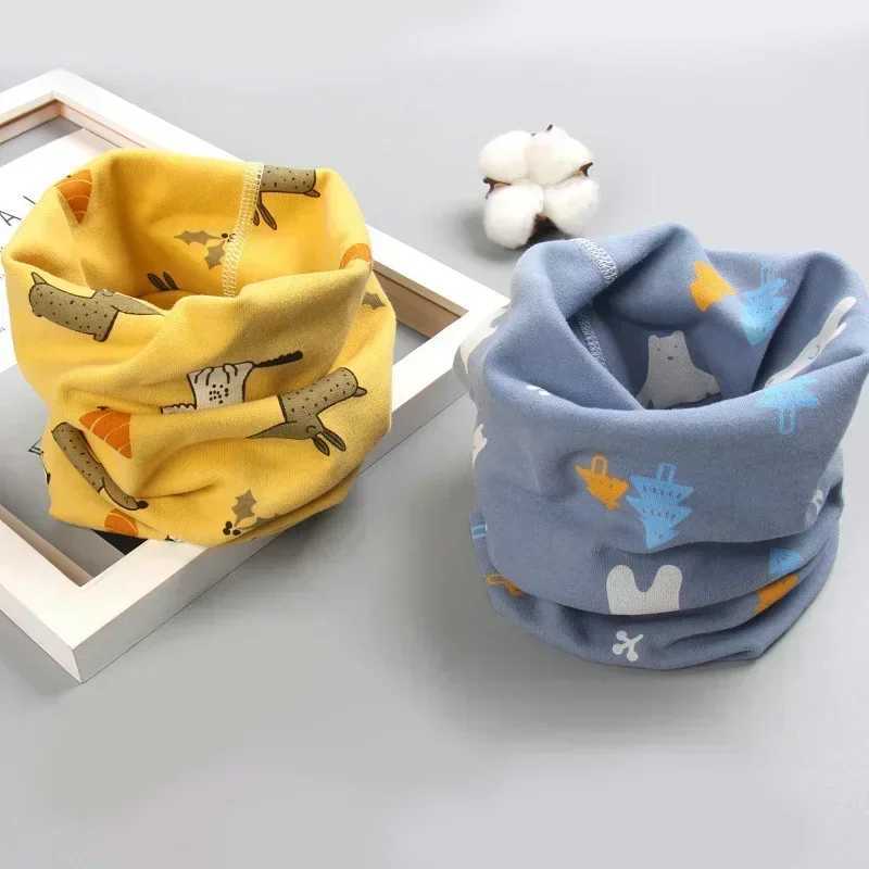 Scarves Wraps New Cotton Baby Scarf Autumn Spring Snood Children Scarf Boy Girl Scarf Kids Child Neck O Ring Scarves Collar Warm Neckerchief H241213