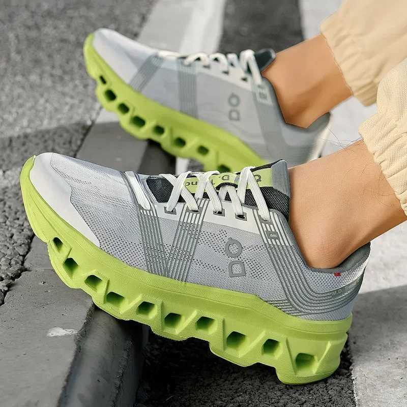 Comfortable and breathable hollow shock-absorbing outsole white lake blue size 39-45 fashionable casual sports running shoesC250425