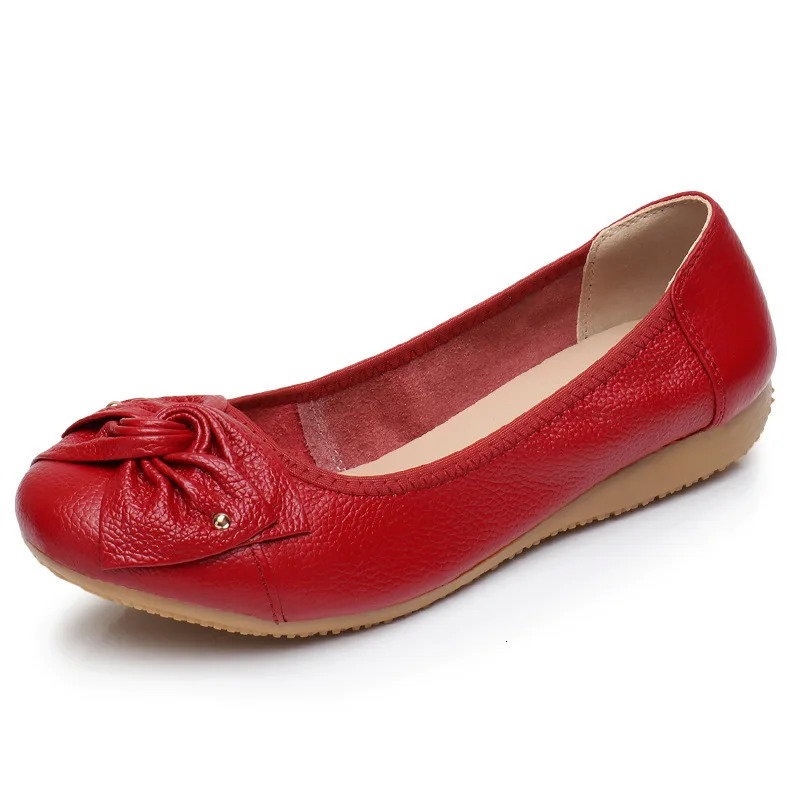 WOIZGIC Womens Flat Shoes with a round toe leather slider for summer size 35-43 ZBM-1108 241213
