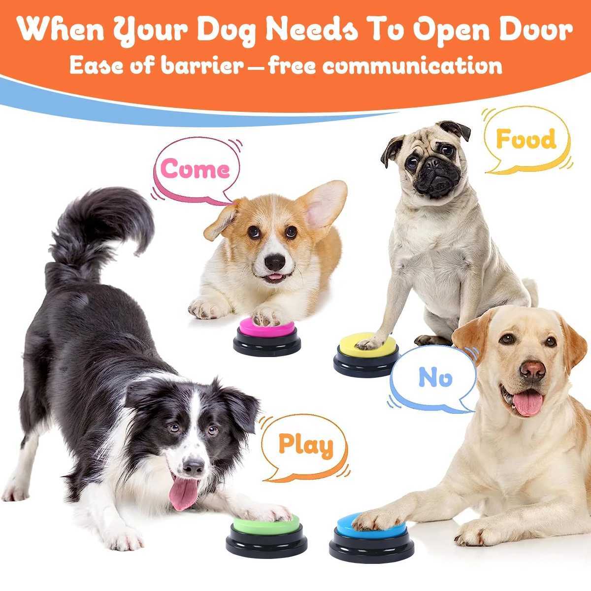 Pet sound box can record talking buttons tape recorder toy for communication training squeeze box dog toy party supplies X241213