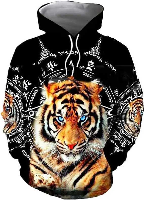 New Mens Animal Series 3D Wild Boar Printed Sportswear Casual Fashion Womens Y2K Hoodie Pullover Street Big Sudaderas W241213