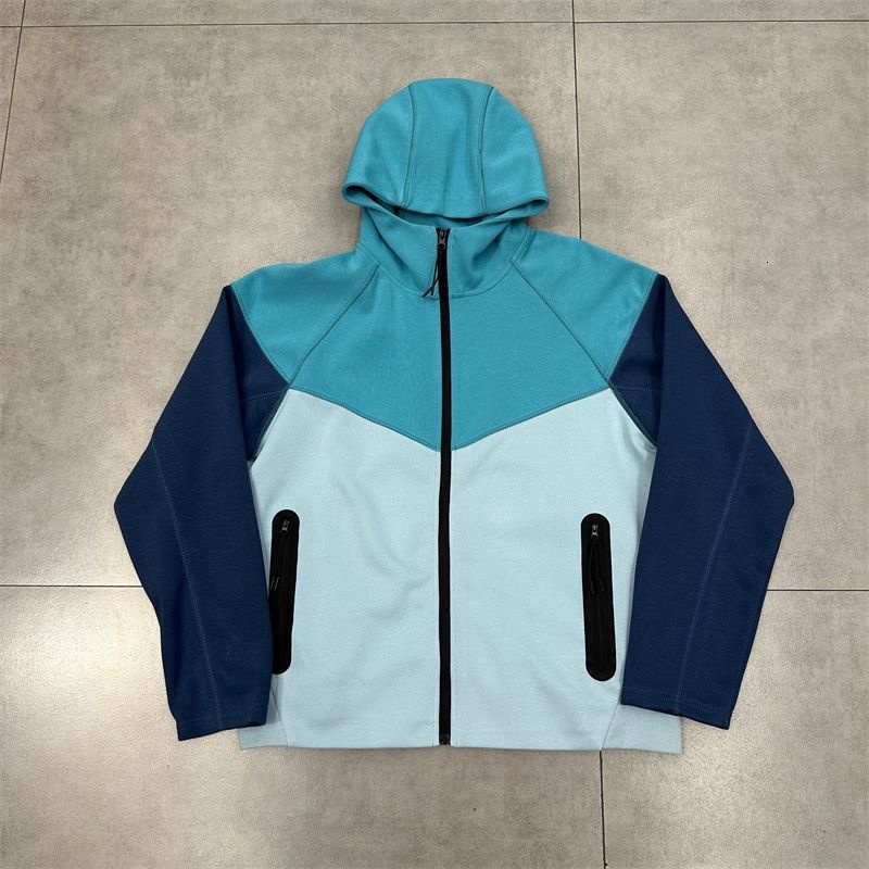 mens tracksuit designer hoodie logo embroidered logo splicing contrasting color hoodie street mens and womens cardigan jacket