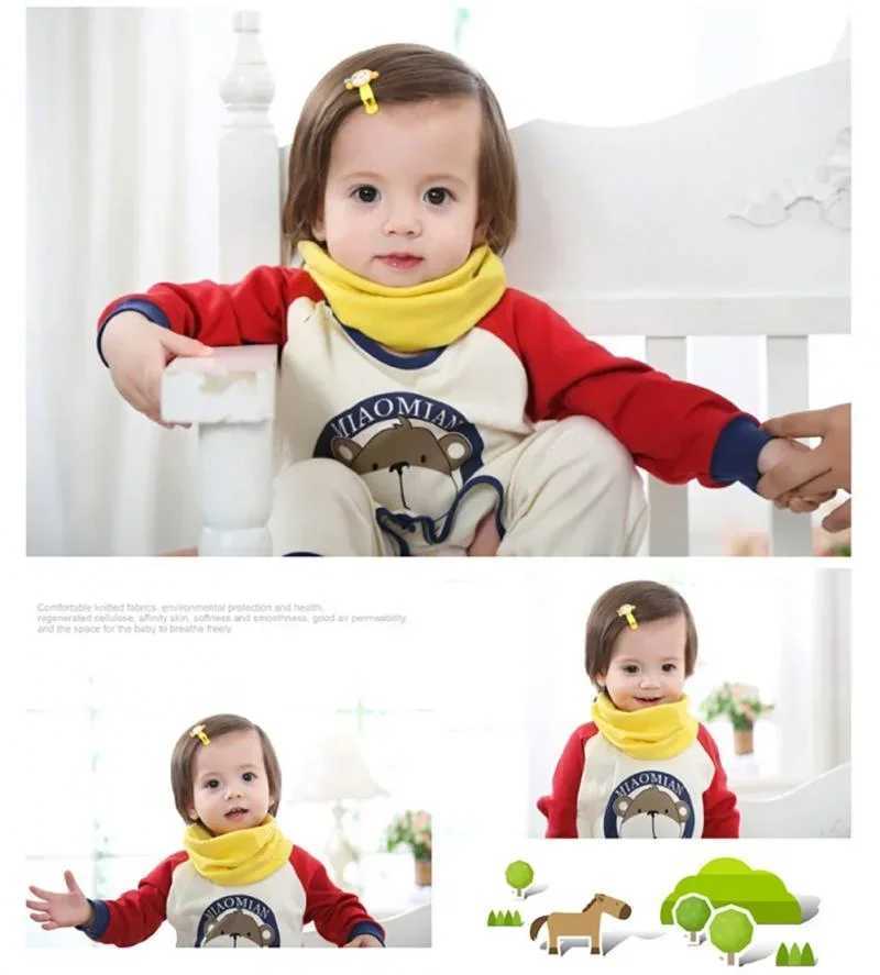 Scarves Wraps 100% Cotton Baby Pullover Bibs Autumn and Winter Collar Neckerchief Children Scarves Kids O Ring Neck Scarf Gaiter for Bbay Kids H241213