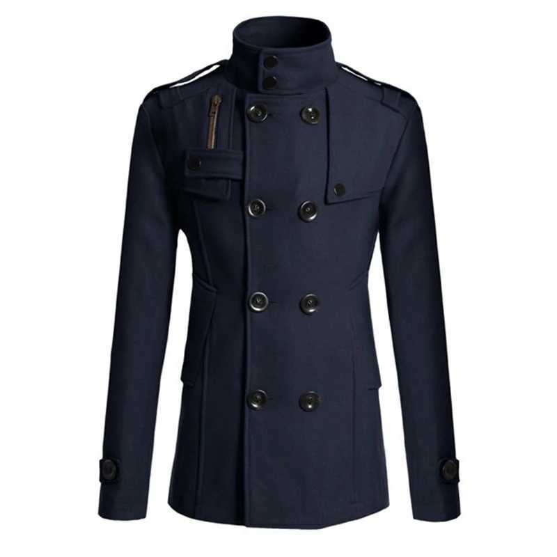 2022 New Mens Wool Overcoat Long Suit Men Woolen Windbreaker Man Woollen Coat Outer for Men Casual Wear Brand Mens ClothingXJ241212
