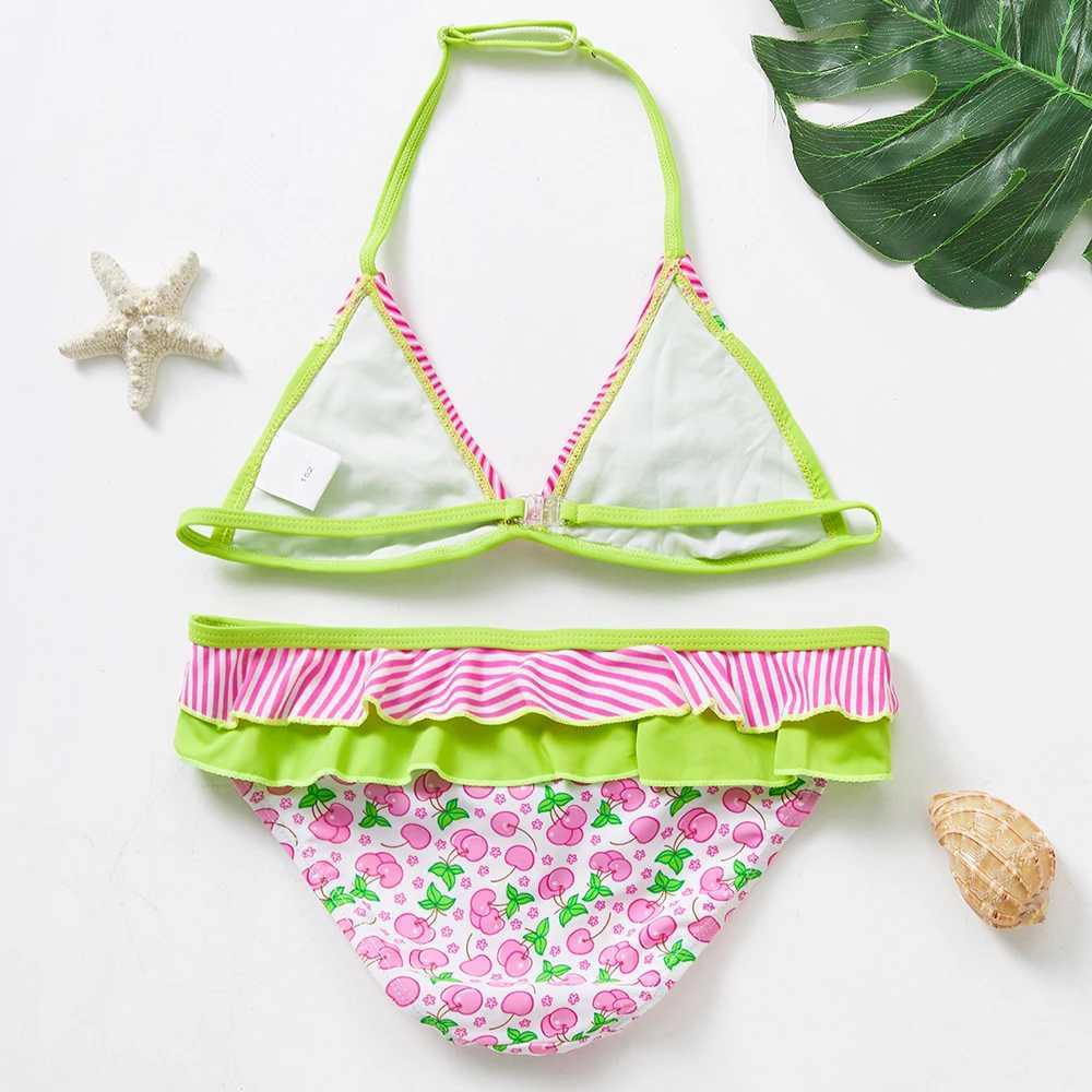 5-16Y Teenager Girls Swimsuit Two-Pieces Children Biquini Suits Large Girls Beach Wear Kids Bikini sets SwimsuitXJ241212