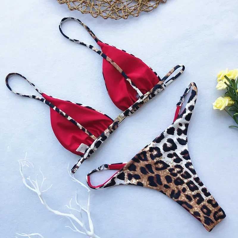 High Cut Micro Bikini Women opard Bandage Push Up Swimsuit Sexy Bathing Suit Padded Thong Swimwear Biquini Trajes De Bao 2024XJ241212