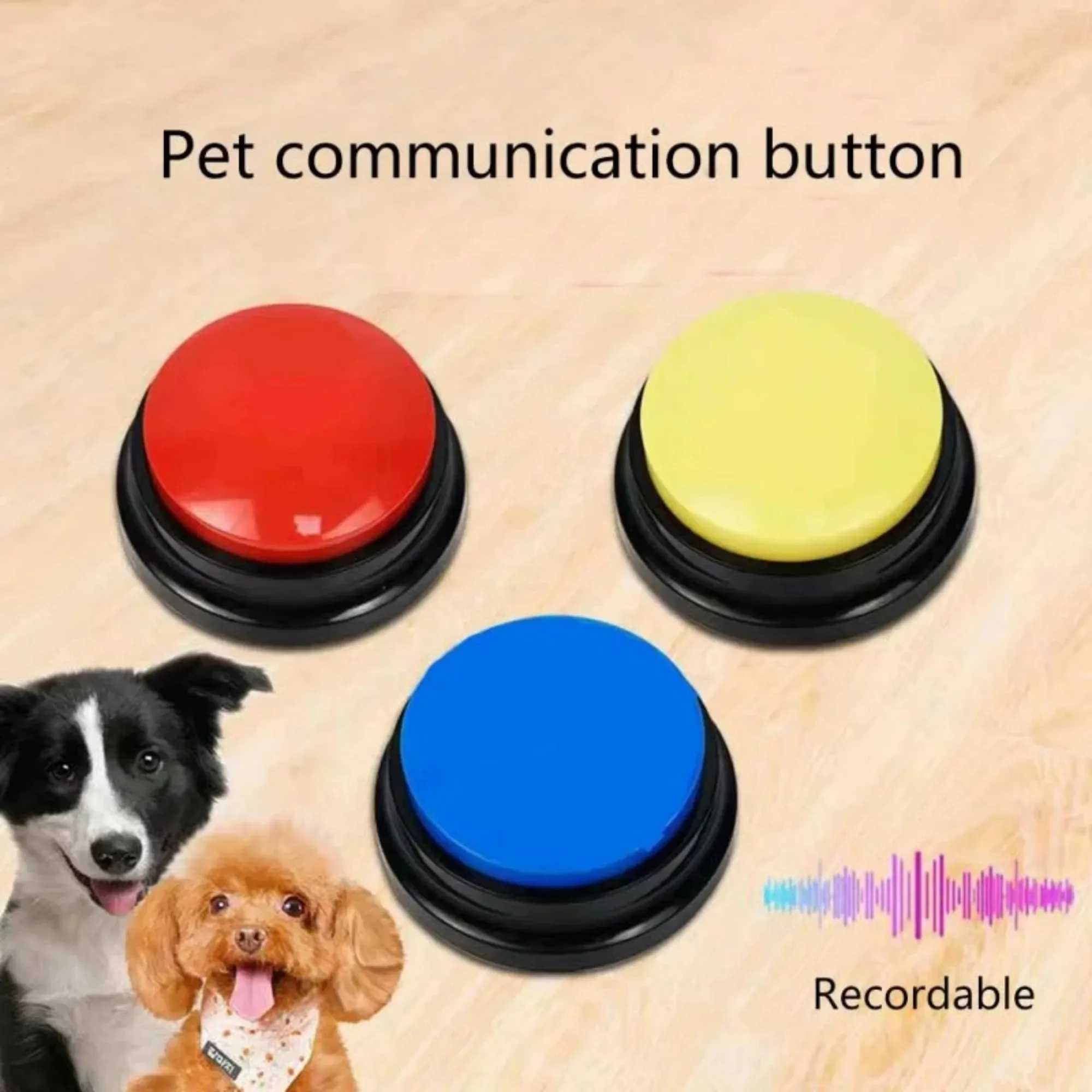 Dog Communication Buttons Voice Recording Button for Pet Training Buzzer 30 Second Record Playback Funny Gift for Talking Pet X2412135