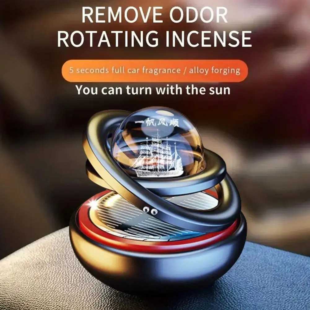 Solar Car Air ener Rotating Aroma Diffusing Car Interior Air ener Perfume Fragrance Mist AccessoriesXJ241213