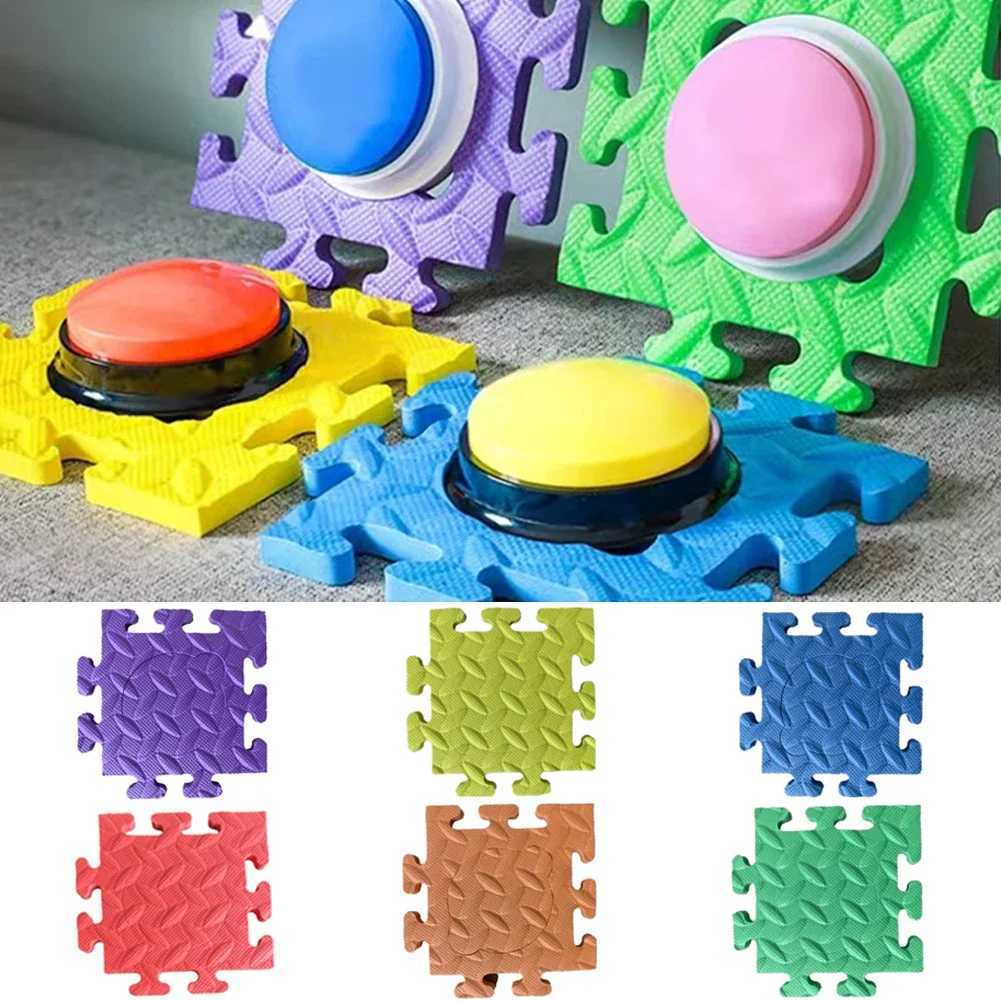 Pet voice recording button puzzle pad dog training cat communication button free anti slip Eva pad interactive toys pet supplies X241213