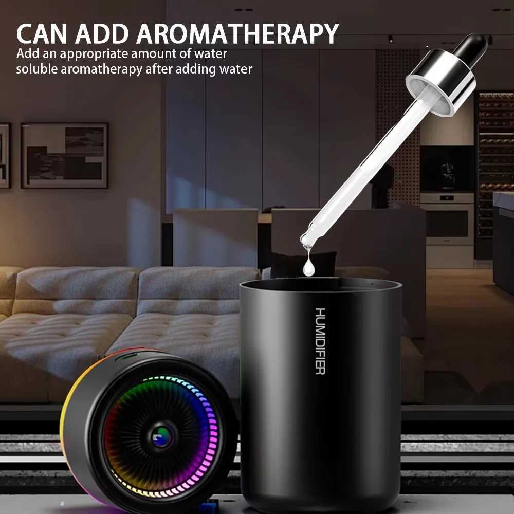 280ML Mini Portable Humidifier USB With LED Lamp Aroma Diffuser Desktop Indoor Household Mute Air Atomization HumidifierXJ241213