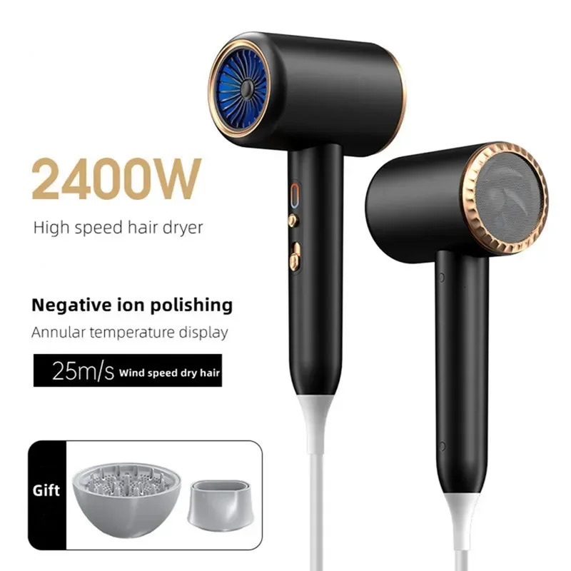 Generation High-Speed Hair Dryer 2400W Light Negative Ion Ultra Silent Recommended For Home Hair Salons 241128