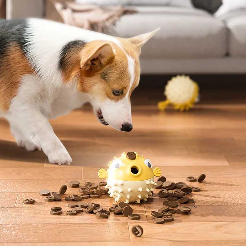 Dog Toys Elastic TPR Bite-resistant Dogs Leaking Food Puzzle Toys Funny Puppy Teeth Cleaning Interactive Ball Toy Dog Supplies X241213