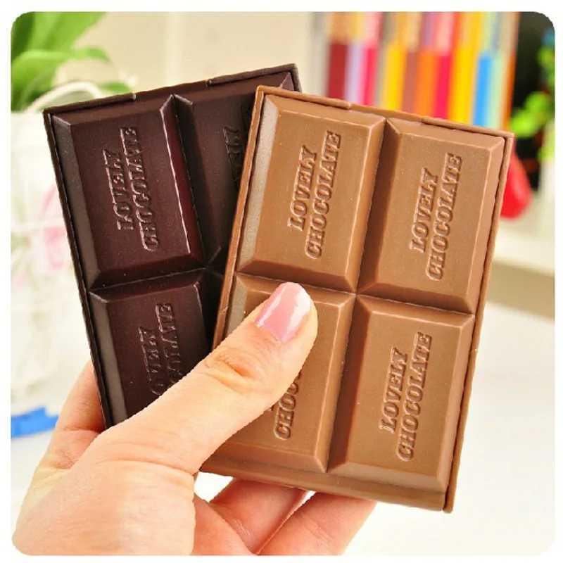 Compact Mirror for Women Cute Makeup Mirror Kawaii Chocolate Shaped Makeup Vanity Mirror Square Hand Mirror Foldable CosmeticXJ241213