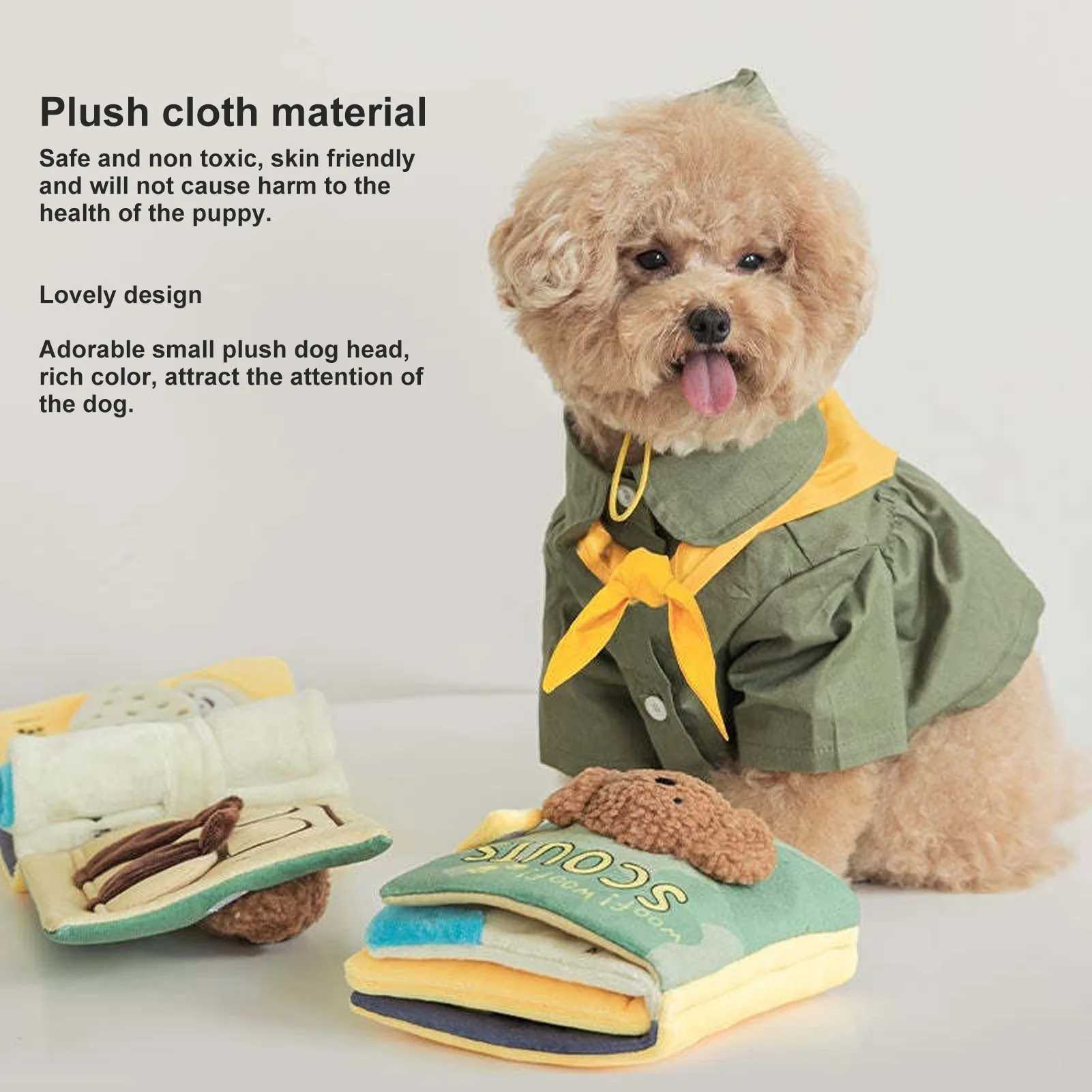 Puppy Snuffle Book Plush Dog Puzzle Book Dog Sniffing Training Book Toy X241213