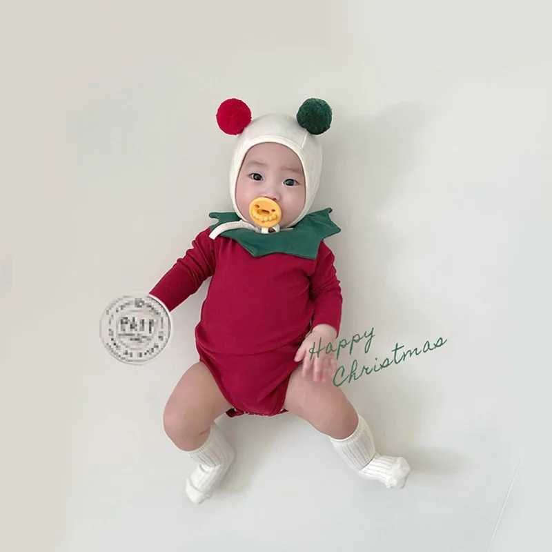 Ins Style Baby Fashion Christmas Costume Set Hoodie High Waist Pants Hat Set Newborn Baby Girl Boy Christmas Set W241213