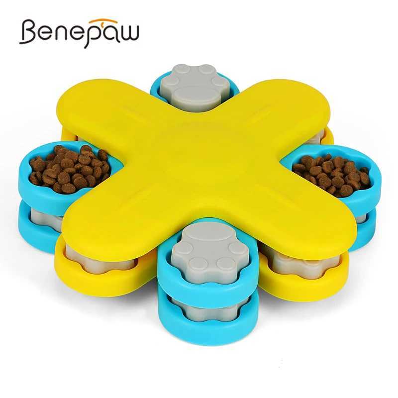 Benepaw dog puzzle toy interactive anti slip rich pet toy puppy food dispenser slow feeder for Boredom IQ training X241213