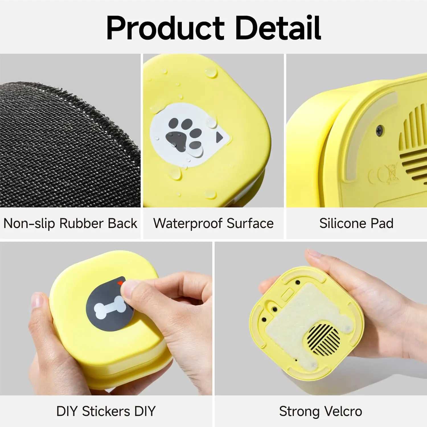 Friendly Dog Buttons for Communication Dog Training Speaking Buttons Dog Clicker with Mat Stickers 9Packs-Rubber Mat X241213