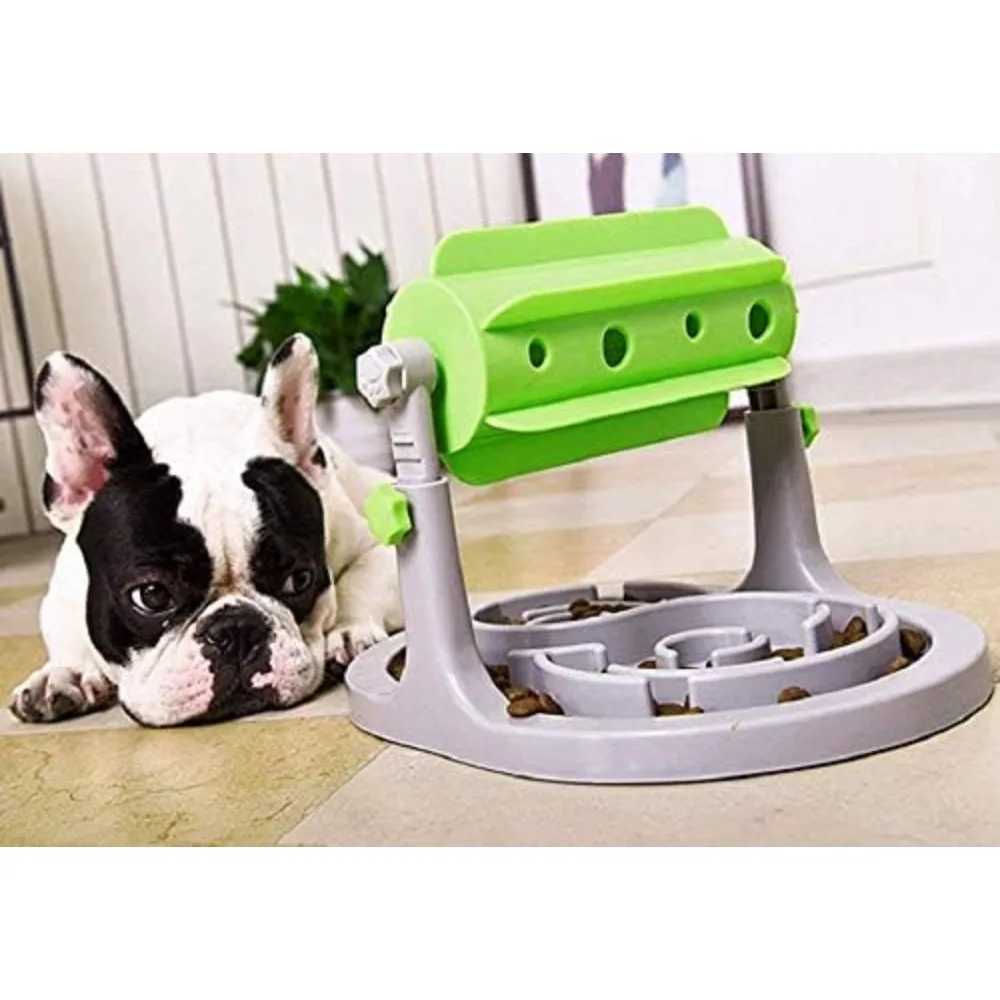 Dog Bowl Pet Jump Toy Cat Dog Food Bowl Roller Jump Eating Puzzle Slow Food Feeder Anxiety IQ Intelligent Feeding Training X241213