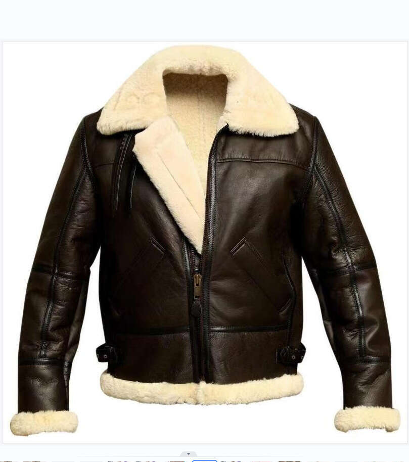 American Style Thick And Heavy Craftsmanship Men's Integrated Long Sleeved Fur Coat