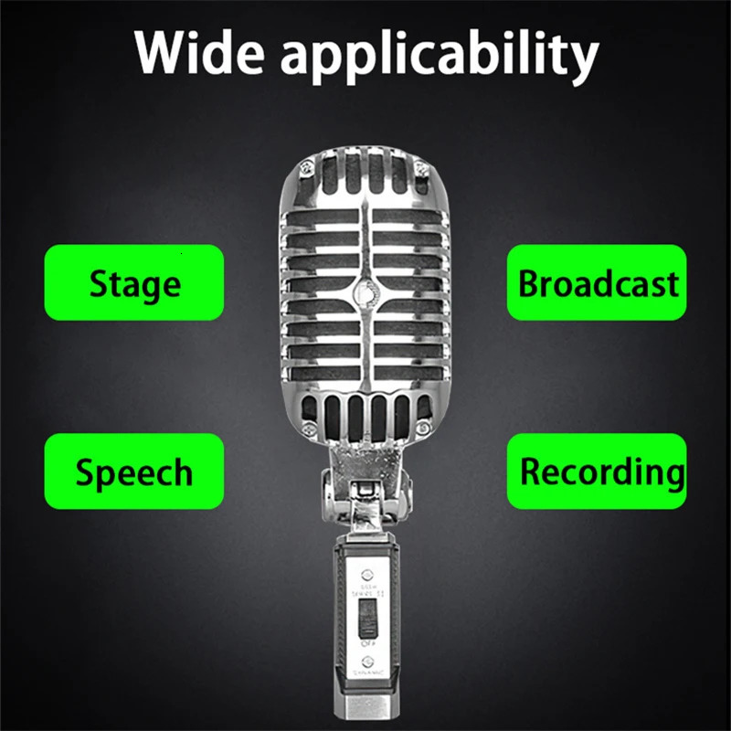 Classic Metal Vintage Live Vocals 55SH Dynamic Wired Handheld Mic Microphone for Karaoke Recording Studio 241212
