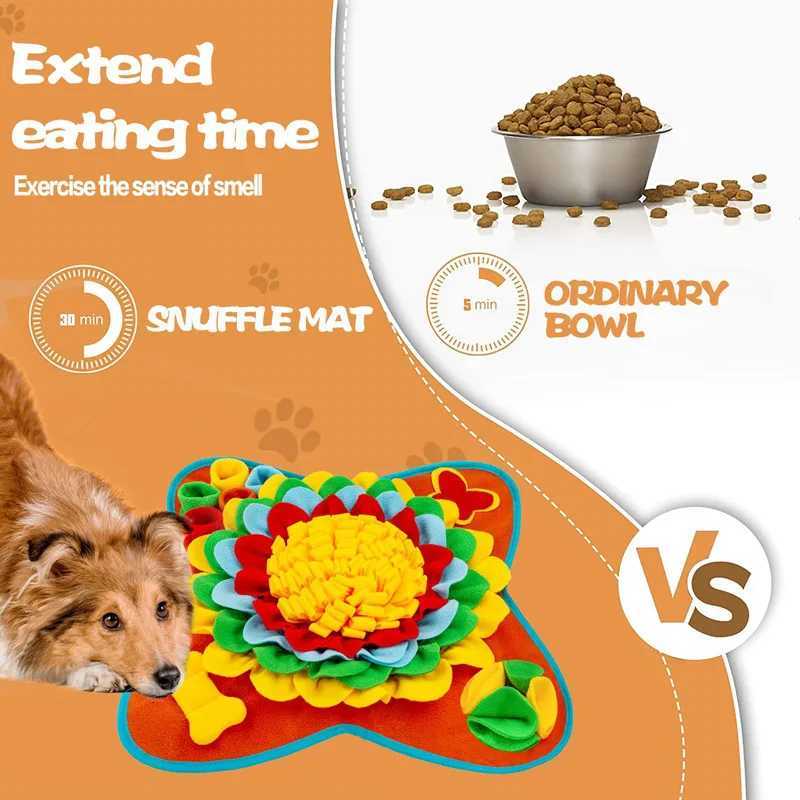 Pet Dog Snuffle Mat Nose Smell Training Sniffing Pad Dog Puzzle Toy Slow Food Feeding Bowl Washable Dog toys scented carpet X241213