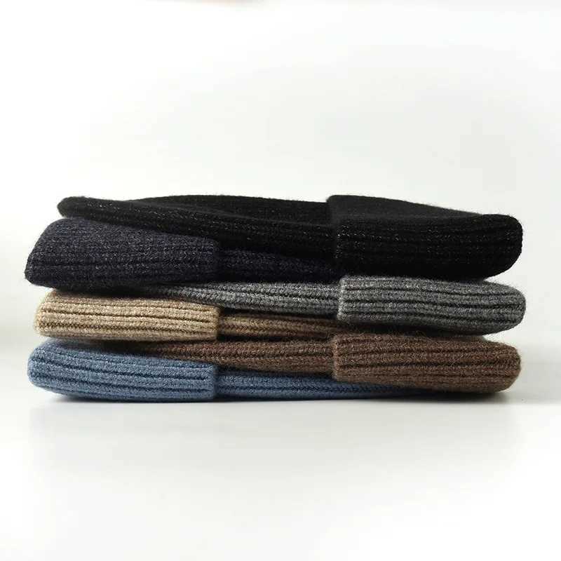 Warm Winter Hat Skull Caps For Men Women Soft Thermal Knit Beanie Hat Thick Cuffed Beanies Male Outdoor Windproof Snow Ski CapXJ241213