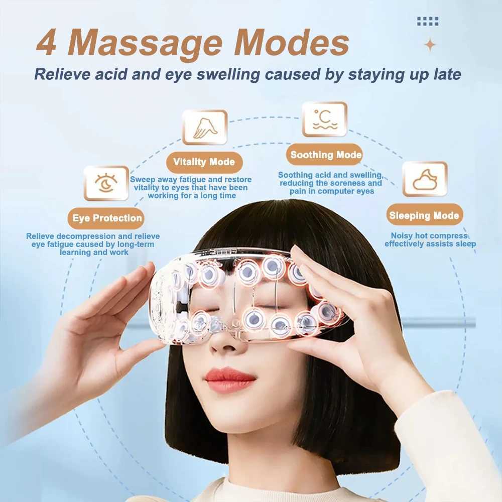 Steam eye massager ultra-fine atomization eye massager multifunctional kneading eye massager hot compression to relieve eye fatigue W241213