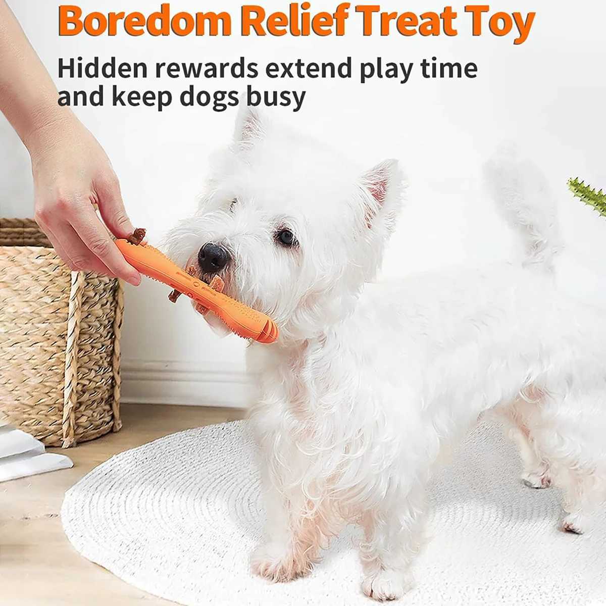 SCGK puppy toys chew toys interactive therapy distribution puzzle toys puppy hard rubber teeth puppy bones X241213