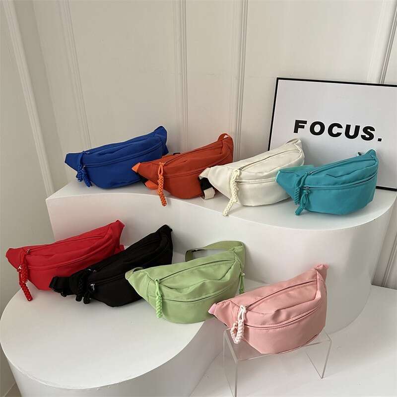 Waist Chest New Crossbody Korean Version, And Simple Nylon Fabric Dumpg Shoulder Bag, Foreign Trade, Fashionable Quality, Classic