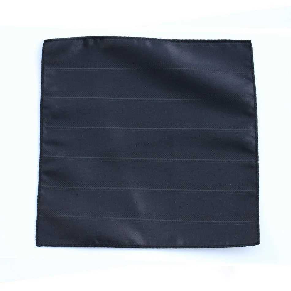 Classic Black Pocket Square Trendy British Style Polyester Paisley Handkerchief Formal Dress Chest Scarf Mens Suit Pocket Towel W241213