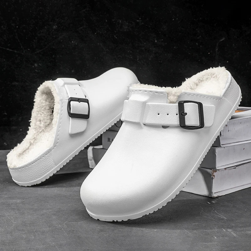 Waterproof Slipper Men's Slippers Couple Women Home Shoes Add Veet Non-Slip Wear-resistant Indoor Unisex Soft and Comfortable