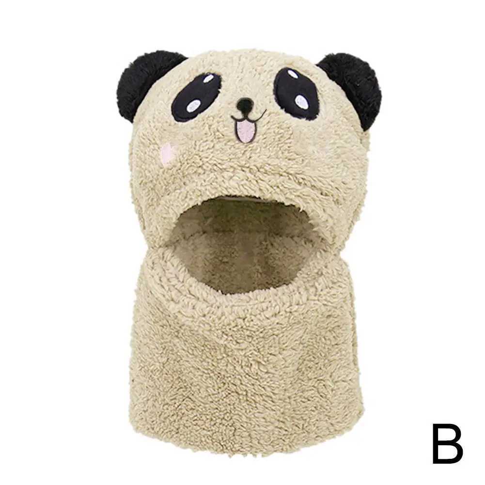 Children Double Layer Scarf Hat Autumn And Winter Cute Warm Hat For Children Windproof Face Covering Ear J2a6XJ241213