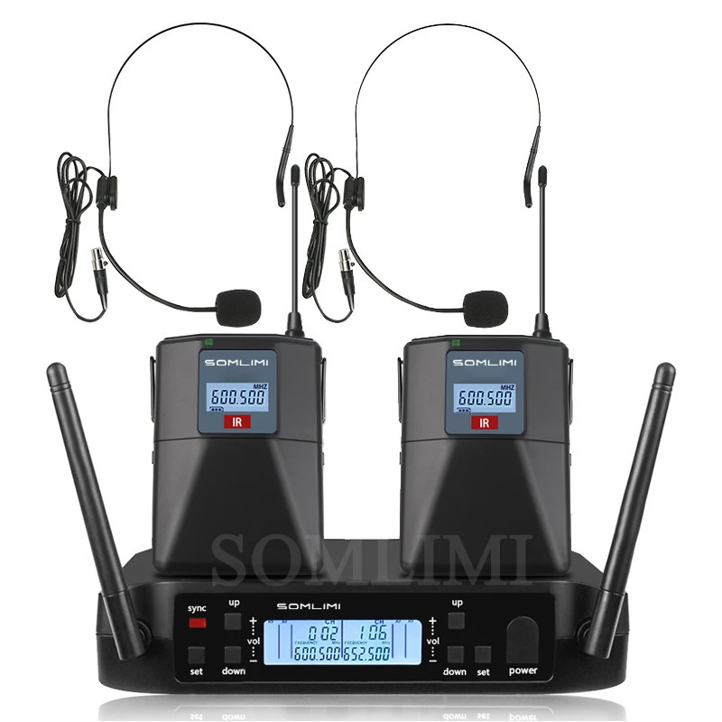 SOMLIMI GLD58 Wireless Microphone Professional UHF System Handheld Microphone Used for Stage Speeches Wedding Performances Bands Family Parties Church