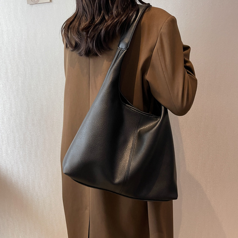Tote Bags for Women PU Leather Tote Purses Handbags Medium Top Handle Satchel Simple Versatile Large Underarm Versatile Hand-Held Tote Bag - view 7