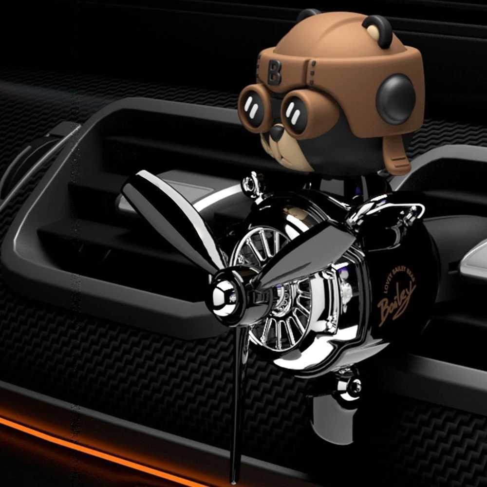 Car Air ener Cartoon Pilot Rotating Propeller Outlet Fragrance Magnetic Auto Accessories Interior Perfume DiffusXJ241213