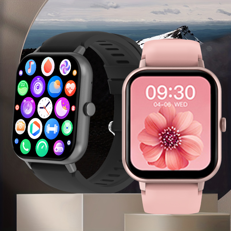 LIGE 1.82-inch Square Color Screen Smart Watch Multi functional Waterproof Step Counting Alarm Clock Wireless Call Message Push Watch