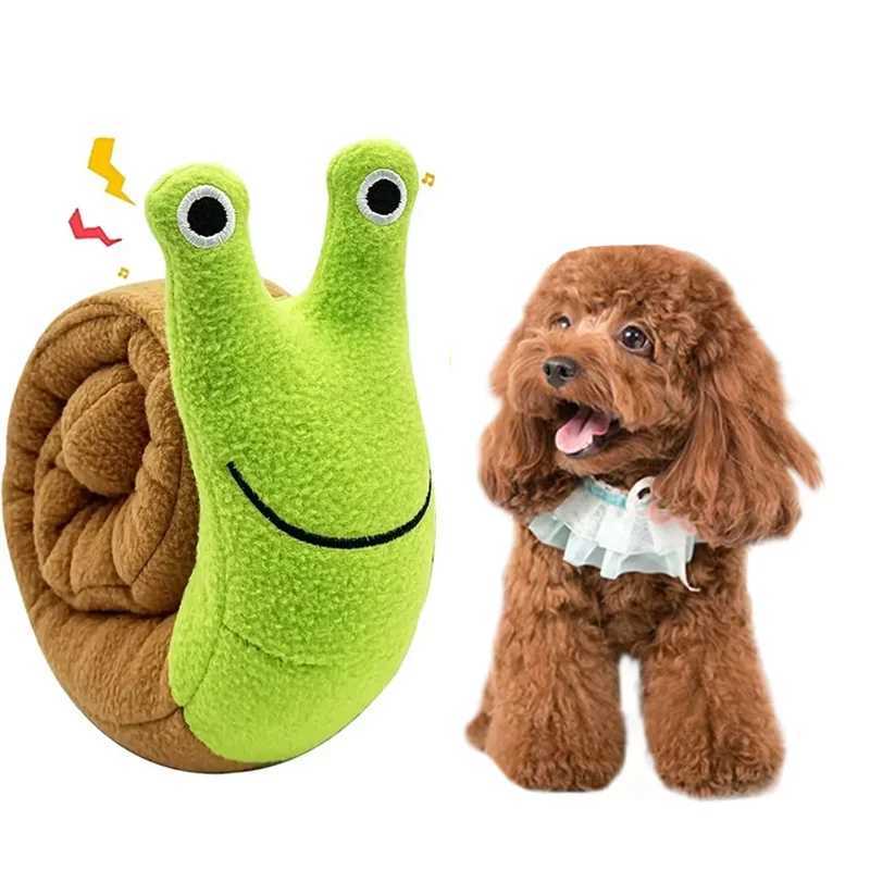 Dog extrusion toy pet sniffer plush snail toy Xizang food plush puzzle dog toy interactive dog puzzle pet feeder X241213