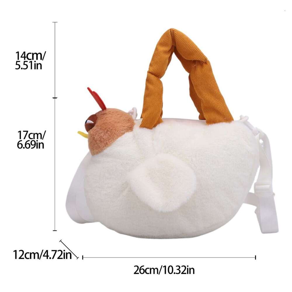 Trendy, funny, creative, healing, Gugu chicken, ugly, plush toy, girl's stylish, cute handbag, crossbody bag