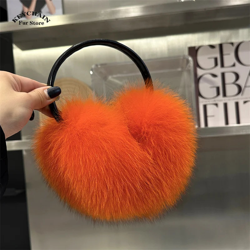 Real Fox Raccoon Fur Pendant Earrings Warm Winter Earrings Cold Earrings Warm Earrings 241211