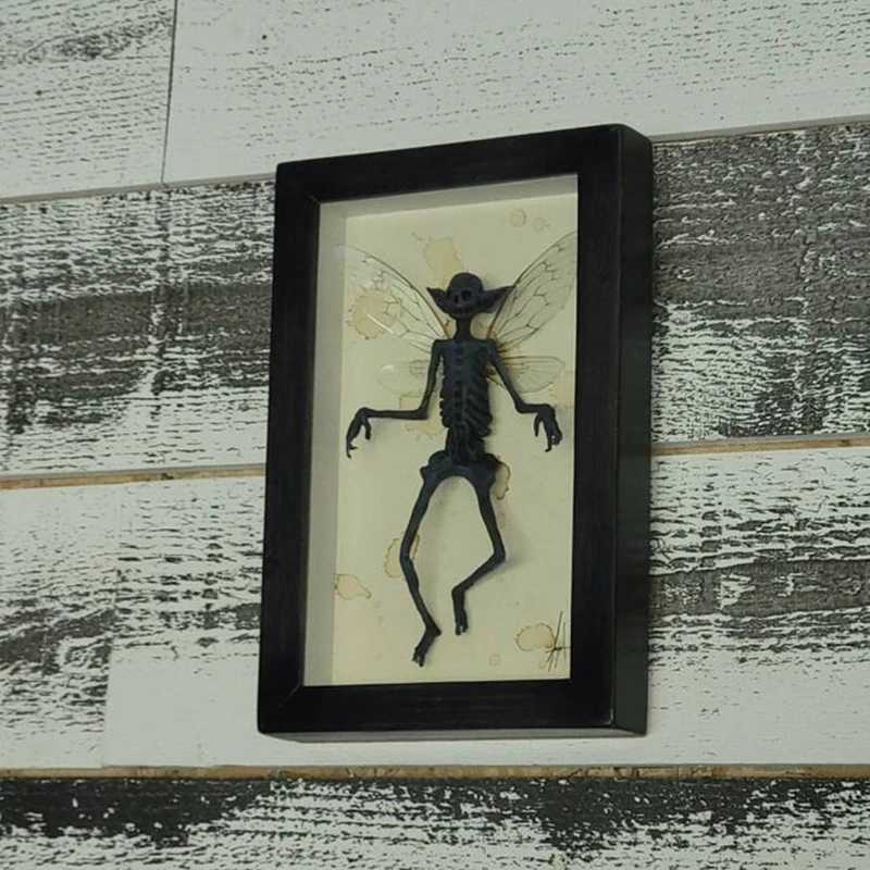 Gothic he decor mmified fairy Fairy skeleton Witchy decor Fairy specimen Statue Picture Frames Display Painting 2023 Y241212