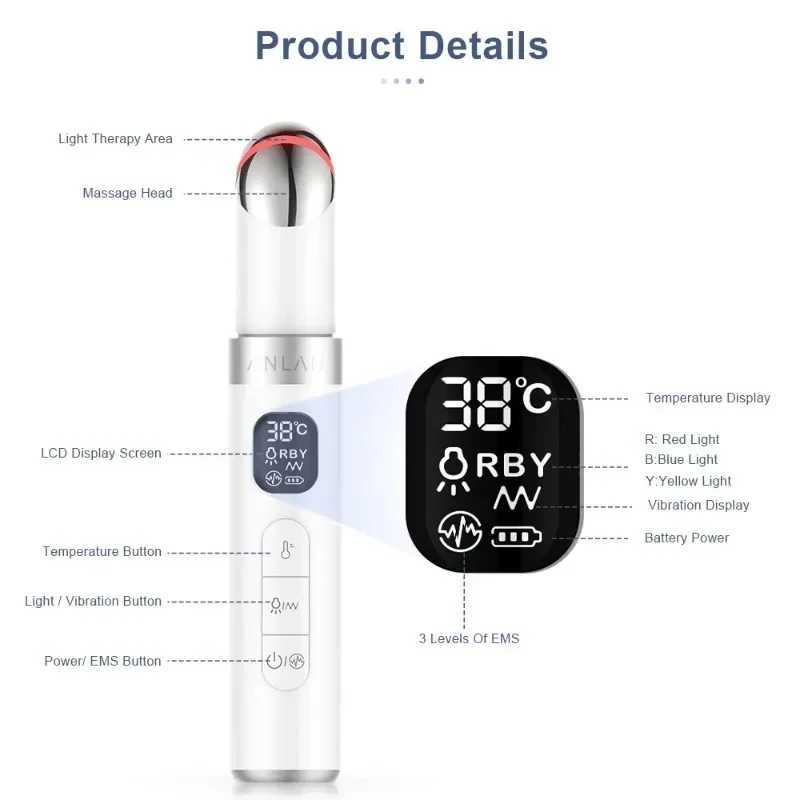 Electric eye massager with a constant temperature of 45 heated vibration massage lamp dark circles and eye bags and relaxing skin care tools W241213