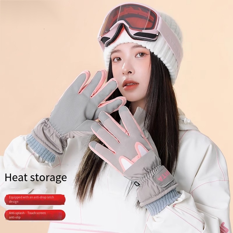Ddmytiger Ddmytiger Ski Women Cycg Outdoor Hiking Motorcycle Riding Windproof Plush Thick And Warm Cotton Gloves For Men Winter