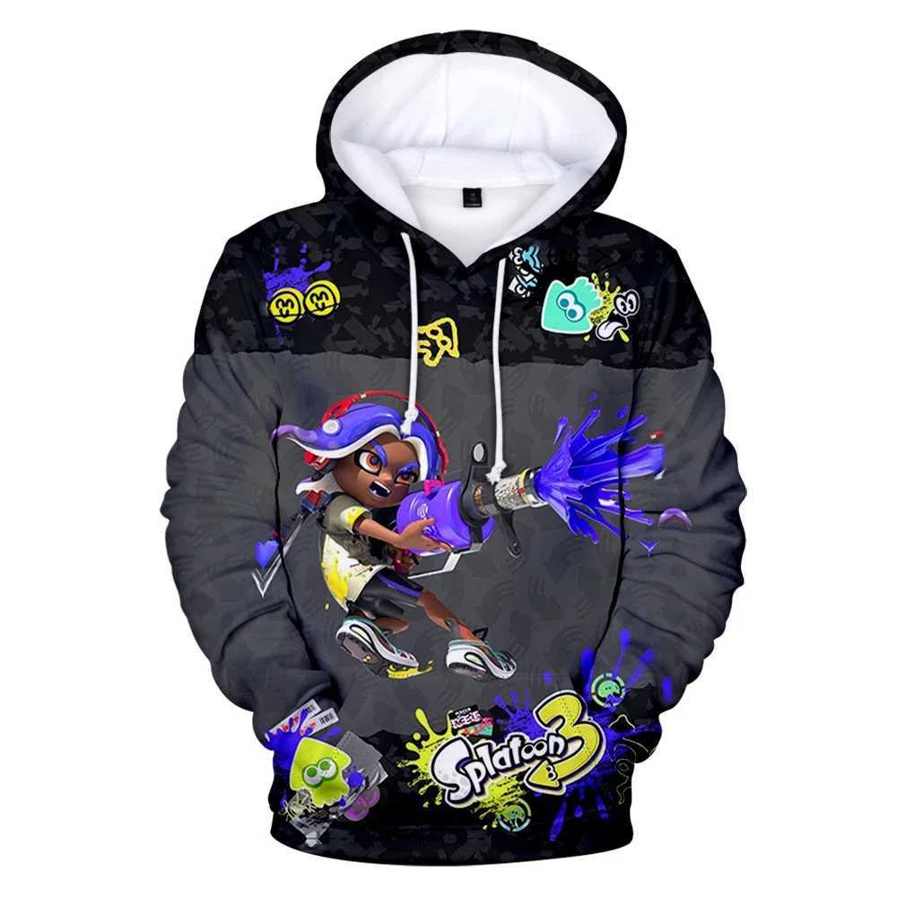 Splaton 3 game neutral long sleeved sportswear mens adult hoodie new game 3D clothing 2024 new promotion spring/autumn mens clothing W241213
