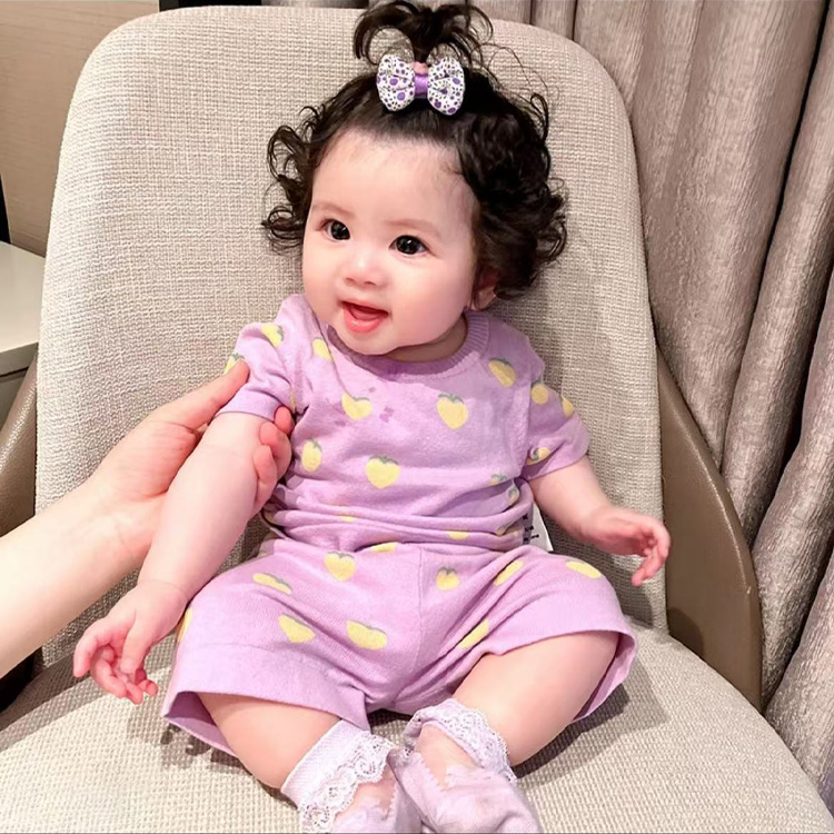 Newborn Summer Dress Code: Breathable Knit Cardigan and Shorts Ensemble for Little Ones