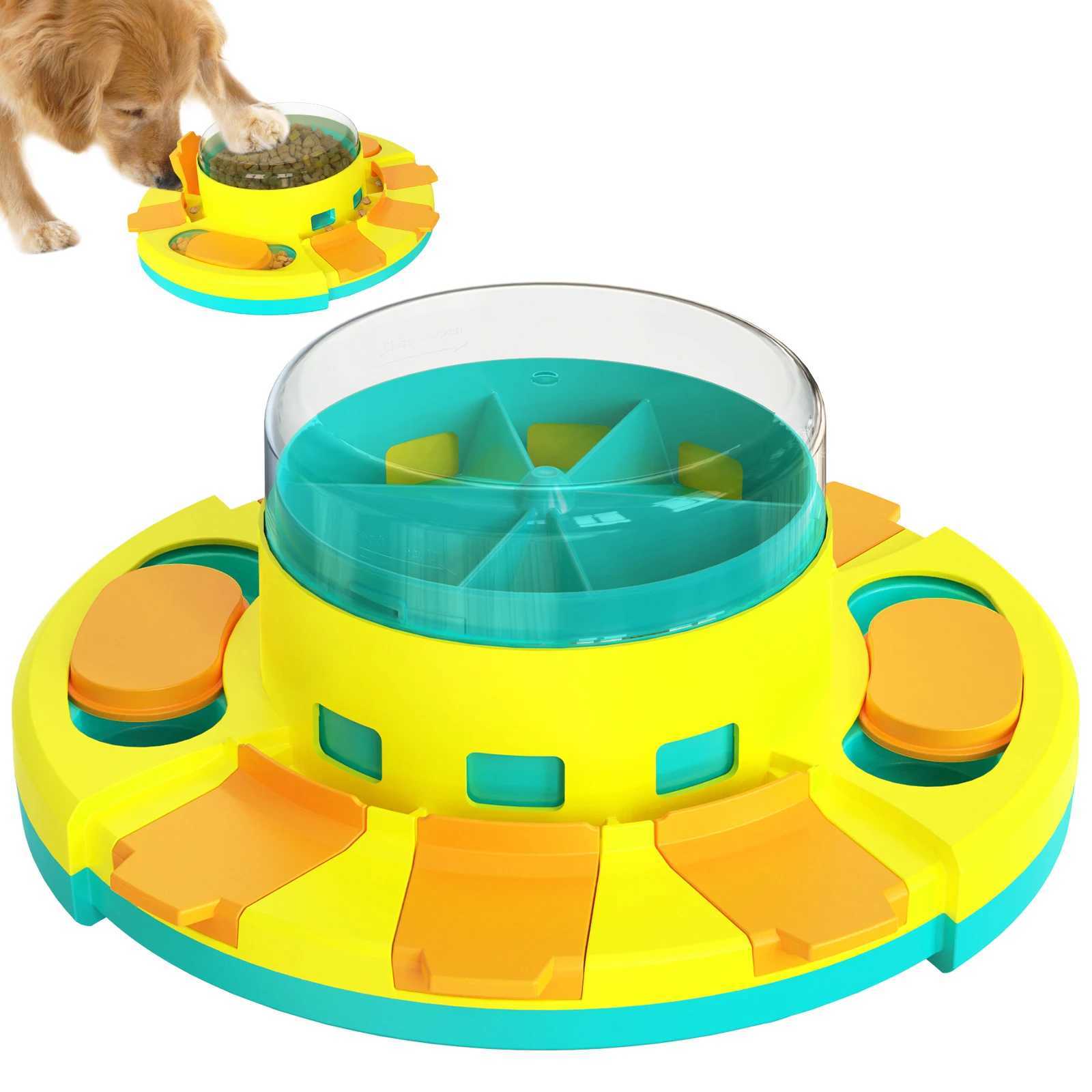Dog Puzzle Toy Press Slow Feeder Interactive Rich Pet Toy Puppy IQ Training Treatment Dispenser Food Leakage Bowl X241213