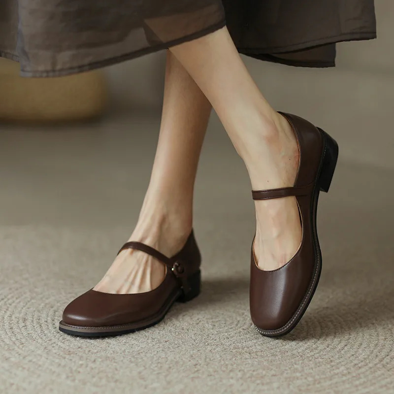 Fedonas Concise Women Pumps Office Womens Casual Low Heels Mixed Colors Mary Janes Shoes Womens Spring/Summer Collection 241213