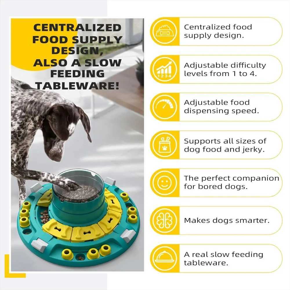 4-in-1 level dog toy self play slow feeder food/therapeutic feeding dispenser dog toy dog feeder X241213